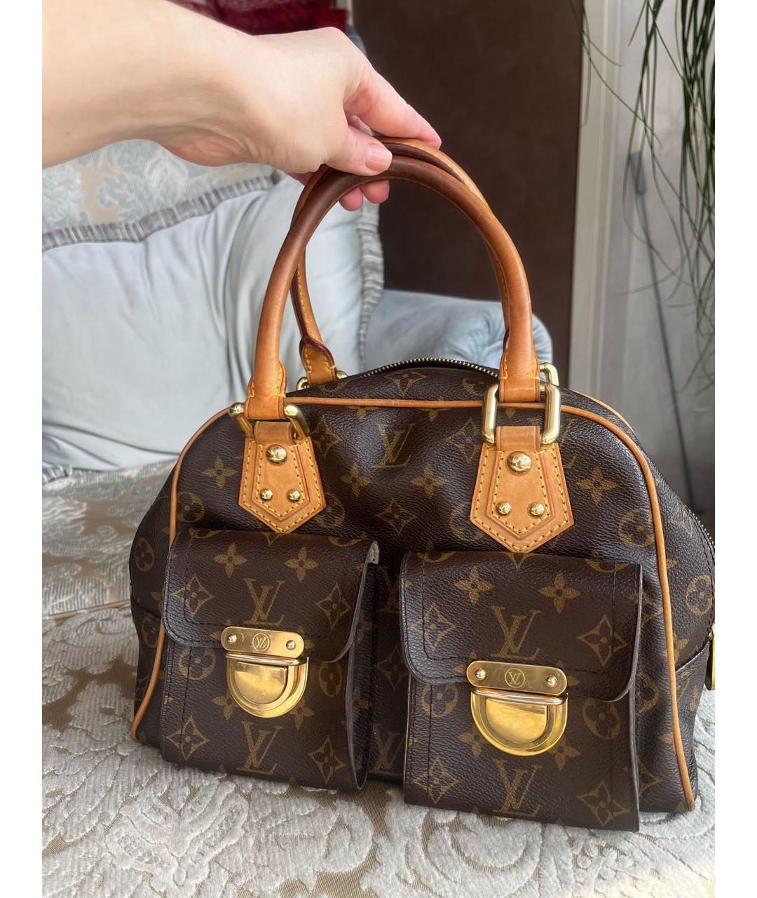 LOUIS VUITTON PRE-OWNED Коричневая сумка с короткими ручками, фото 8