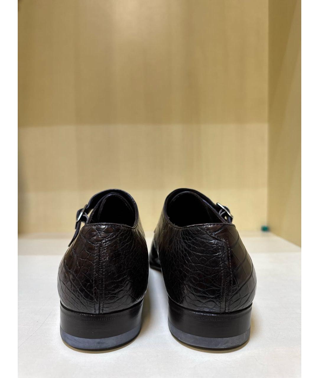 BRIONI Коричневые туфли из экзотической кожи, фото 4