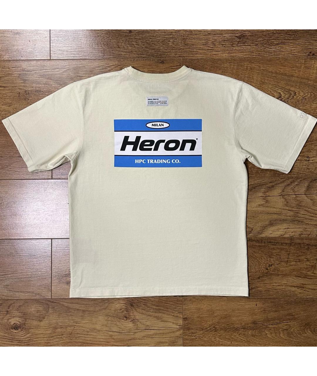 HERON PRESTON Белая хлопко-полиэстеровая футболка, фото 3