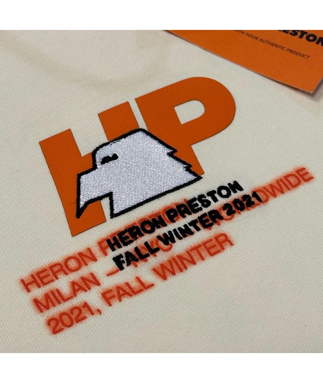 HERON PRESTON Белая хлопко-полиэстеровая футболка, фото 4