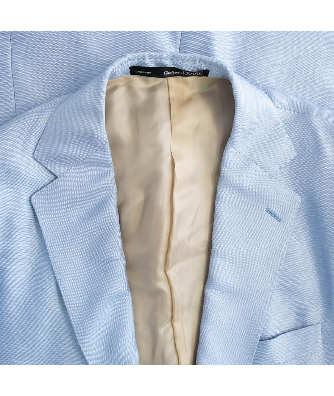 GIANFRANCO FERRE Голубой вискозный пиджак, фото 3