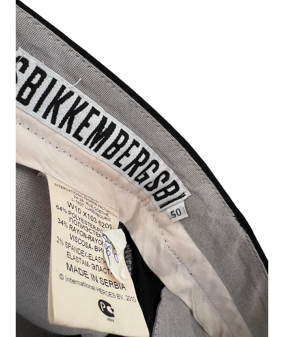BIKKEMBERGS Черные повседневные брюки, фото 8