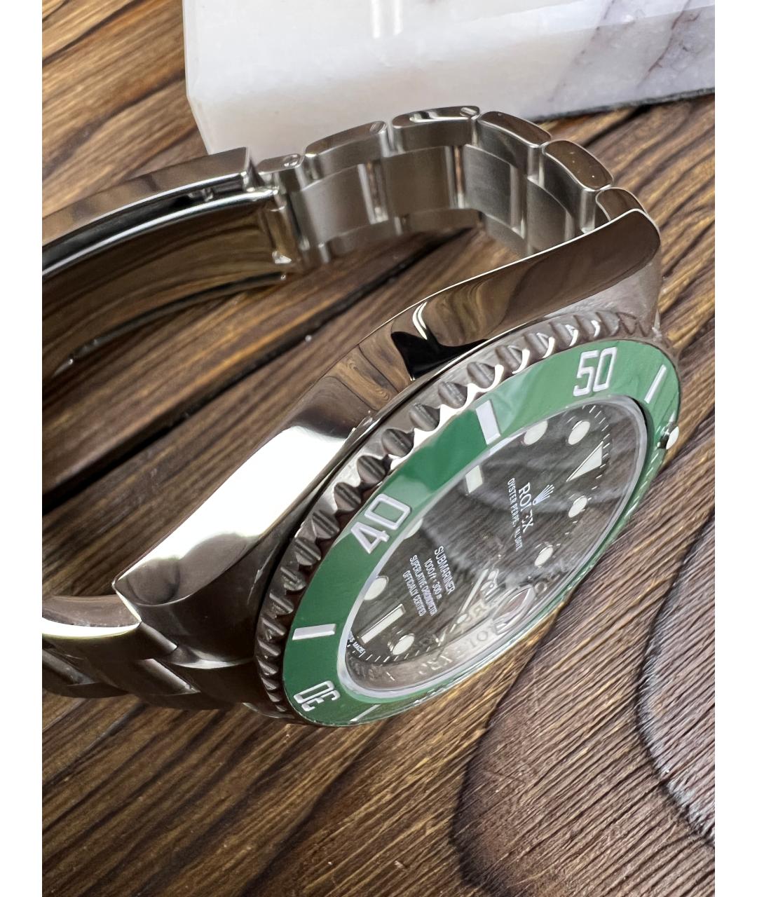 ROLEX Зеленые часы, фото 4