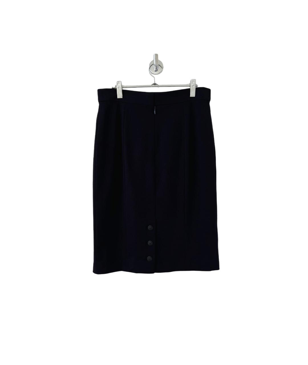 CHANEL PRE-OWNED Темно-синяя юбка миди, фото 2