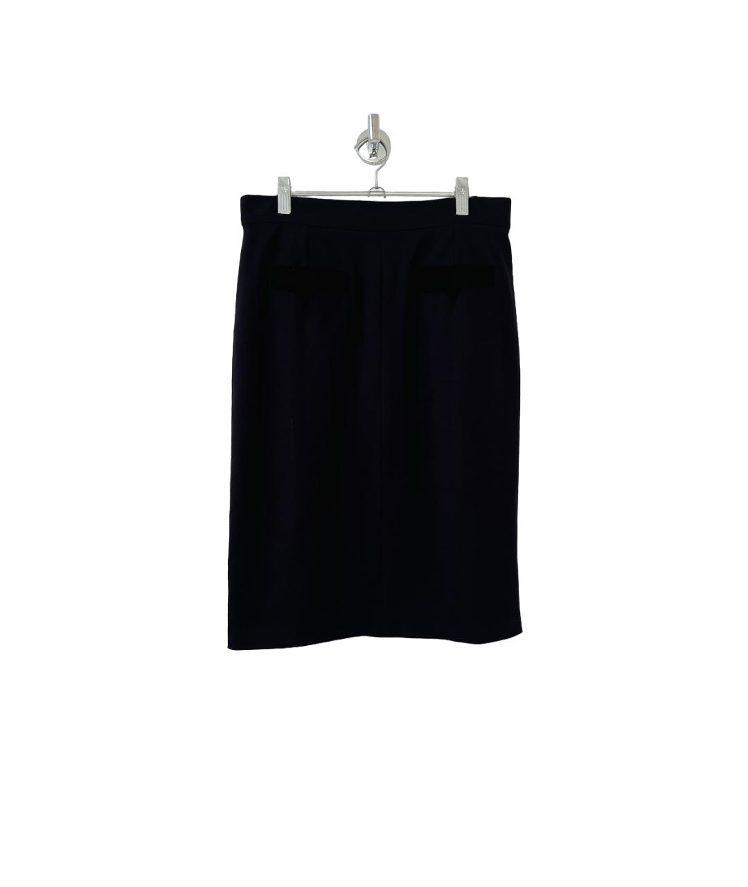CHANEL PRE-OWNED Темно-синяя юбка миди, фото 9