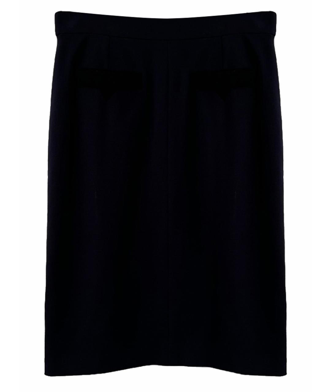 CHANEL Темно-синяя юбка миди, фото 1