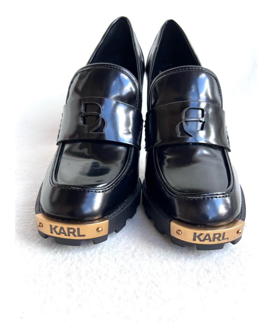 KARL LAGERFELD Черные туфли из искусственной кожи, фото 2