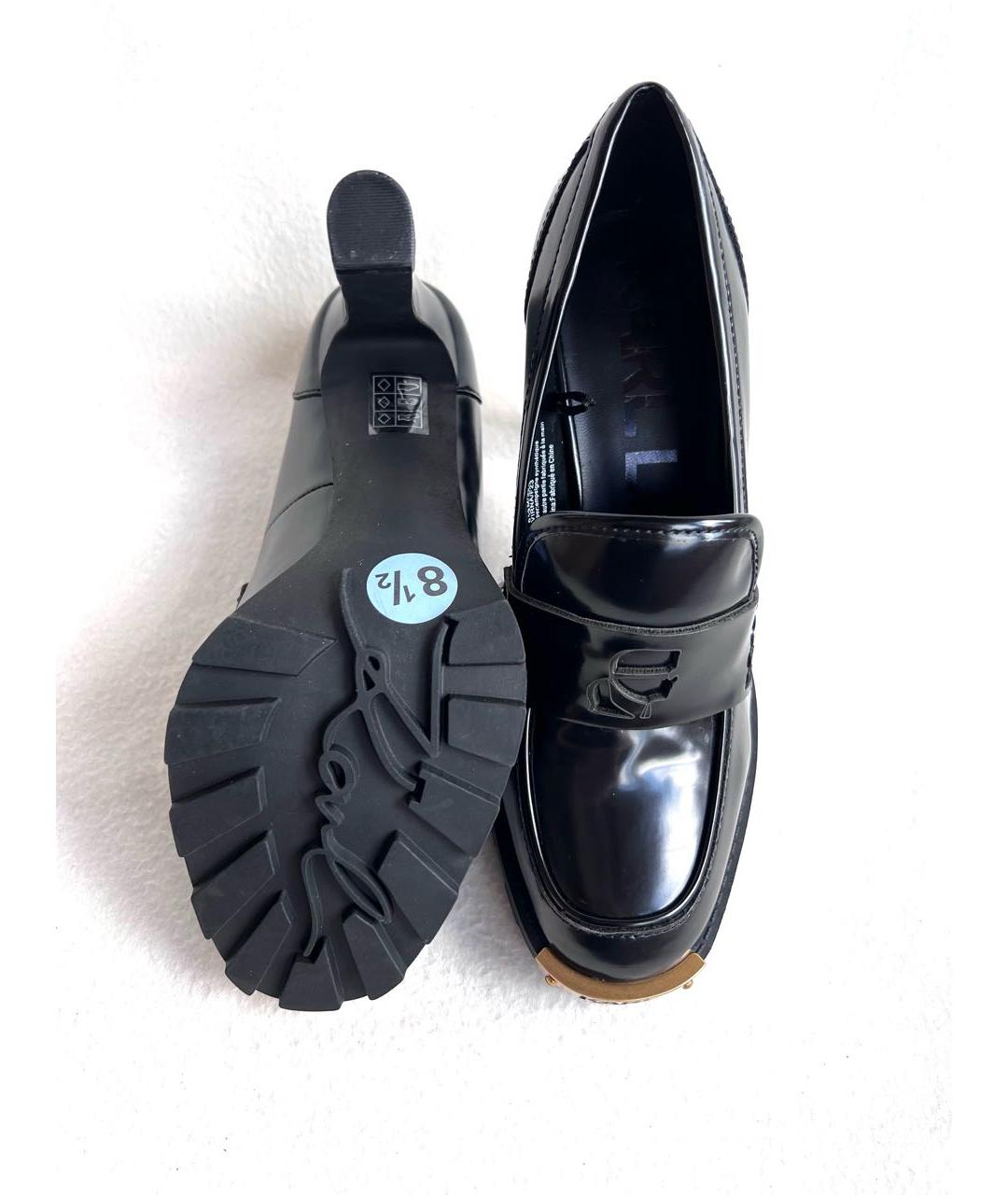 KARL LAGERFELD Черные туфли из искусственной кожи, фото 3