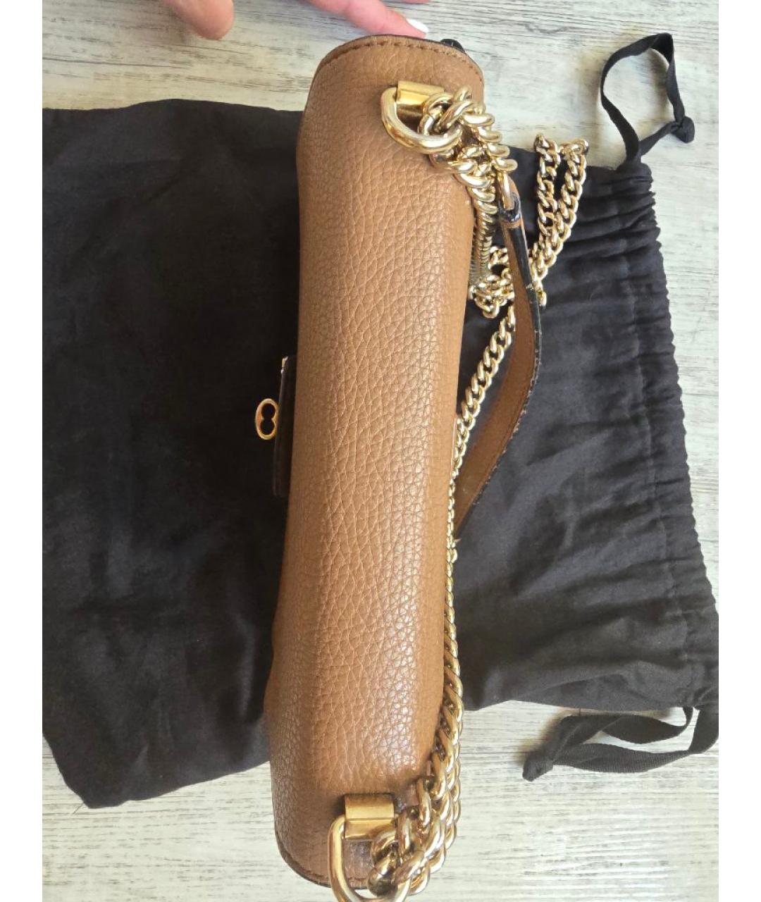 DOLCE&GABBANA Коричневая кожаная сумка тоут, фото 8