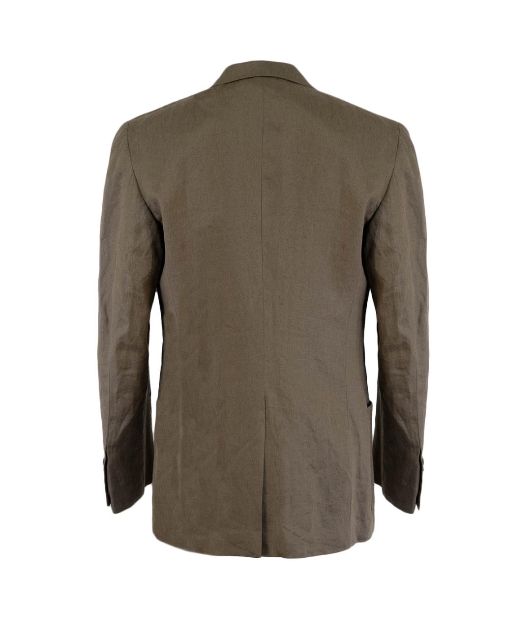 GIANFRANCO FERRE Коричневый льняной пиджак, фото 2