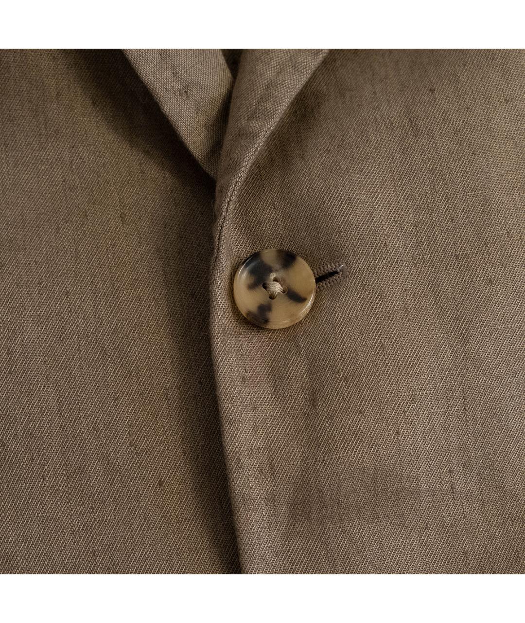 GIANFRANCO FERRE Коричневый льняной пиджак, фото 4
