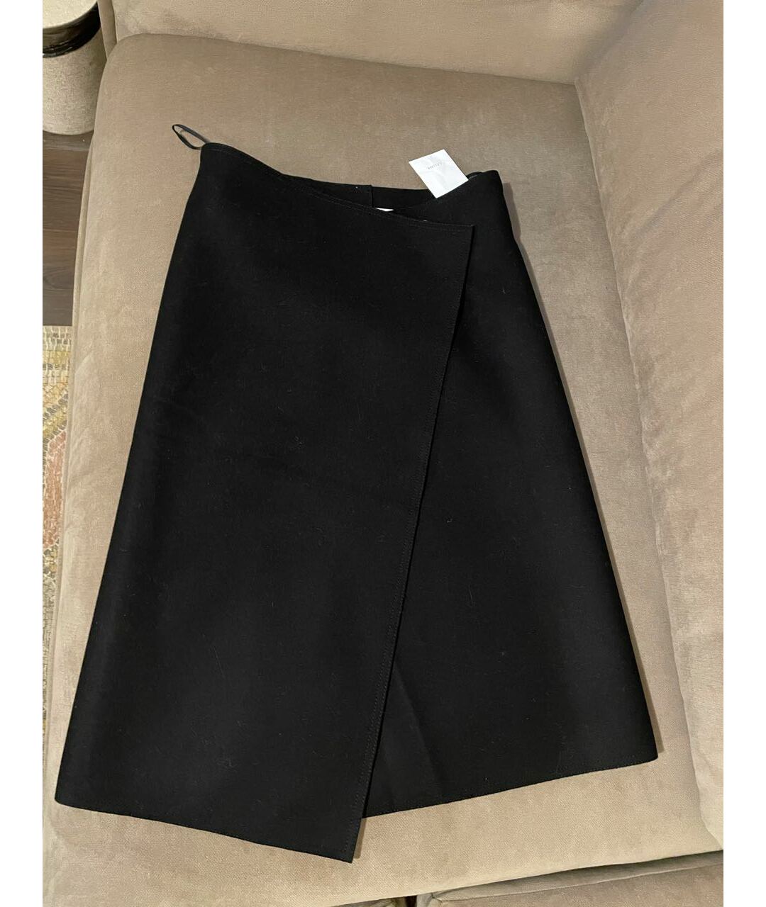 CELINE PRE-OWNED Черная шерстяная юбка миди, фото 7