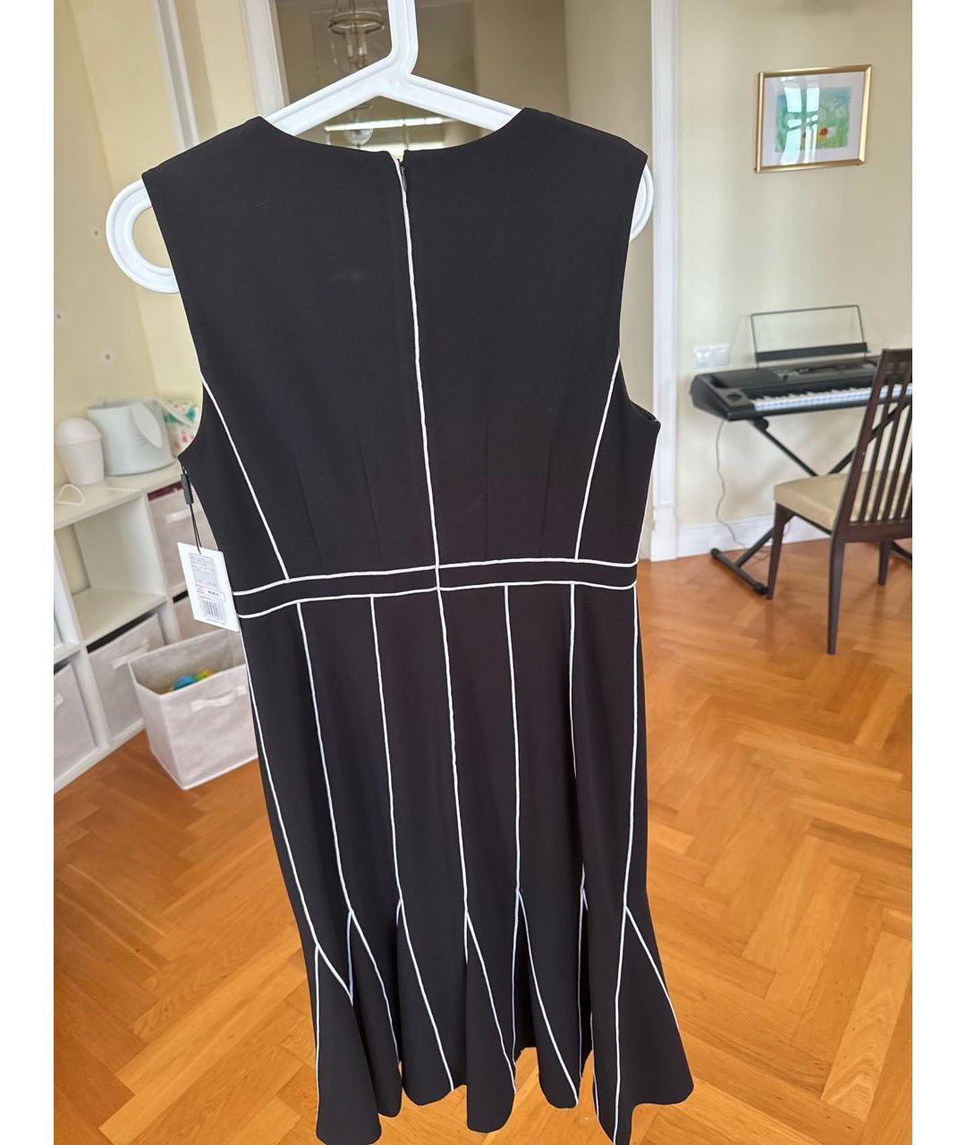 CALVIN KLEIN Черное полиэстеровое повседневное платье, фото 2