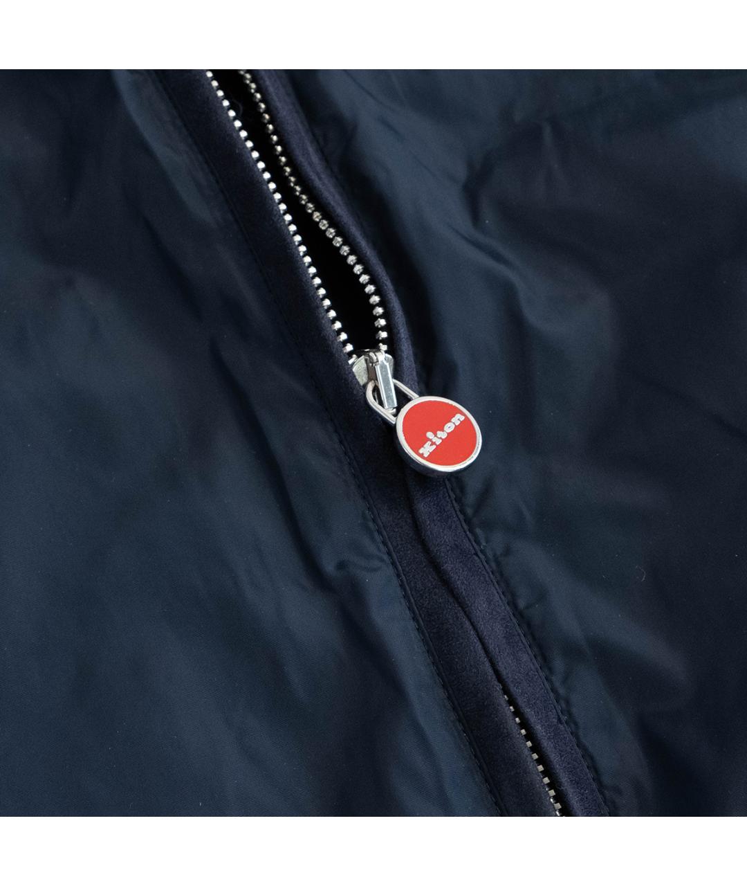 KITON Темно-синяя полиамидовая куртка, фото 4