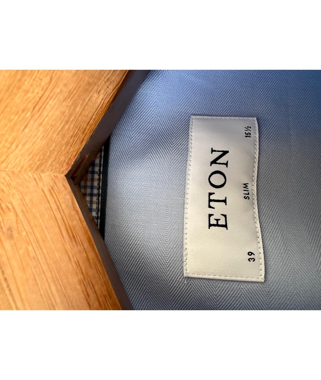ETON Голубая хлопковая классическая рубашка, фото 4