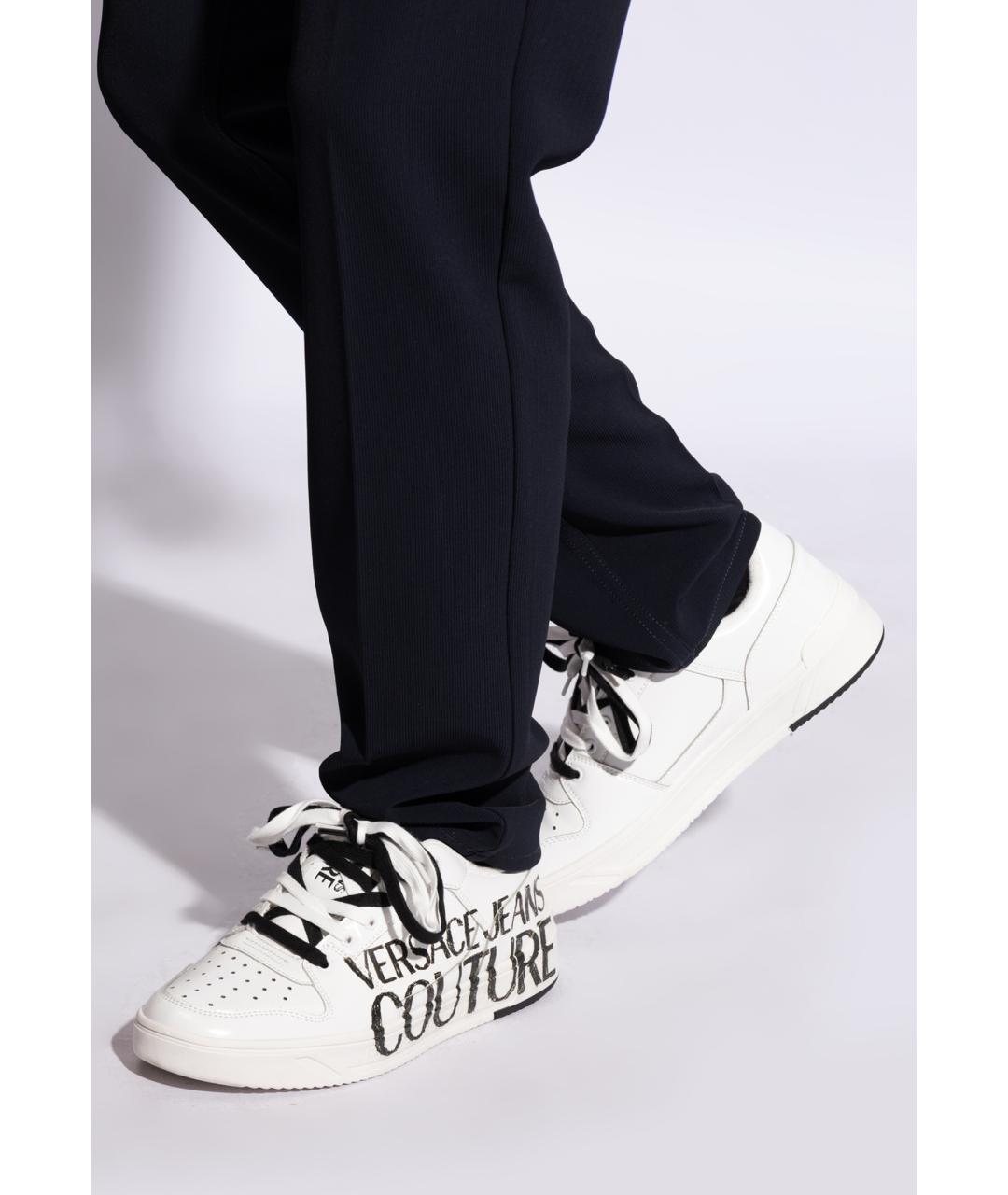 VERSACE JEANS COUTURE Белые низкие кроссовки / кеды, фото 4