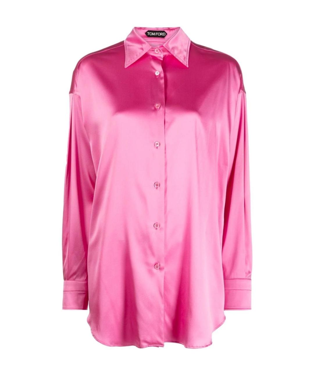 TOM FORD Розовая шелковая рубашка, фото 1