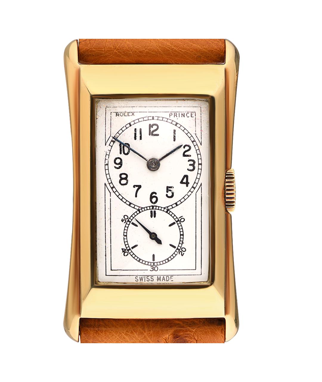 ROLEX Коричневые часы из желтого золота, фото 2