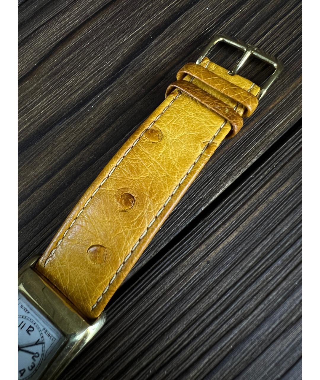 ROLEX Белые часы из желтого золота, фото 5