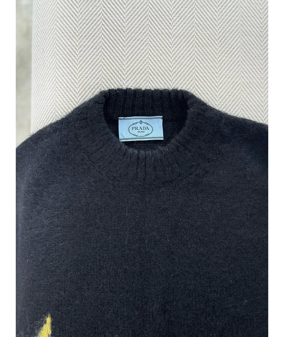 PRADA Черный шерстяной джемпер / свитер, фото 3