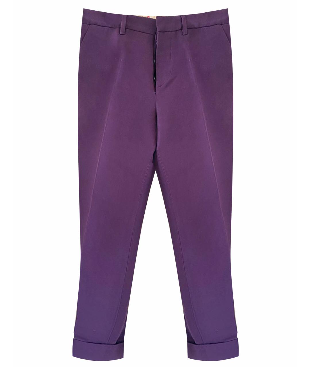 MARNI Фиолетовые прямые брюки, фото 1