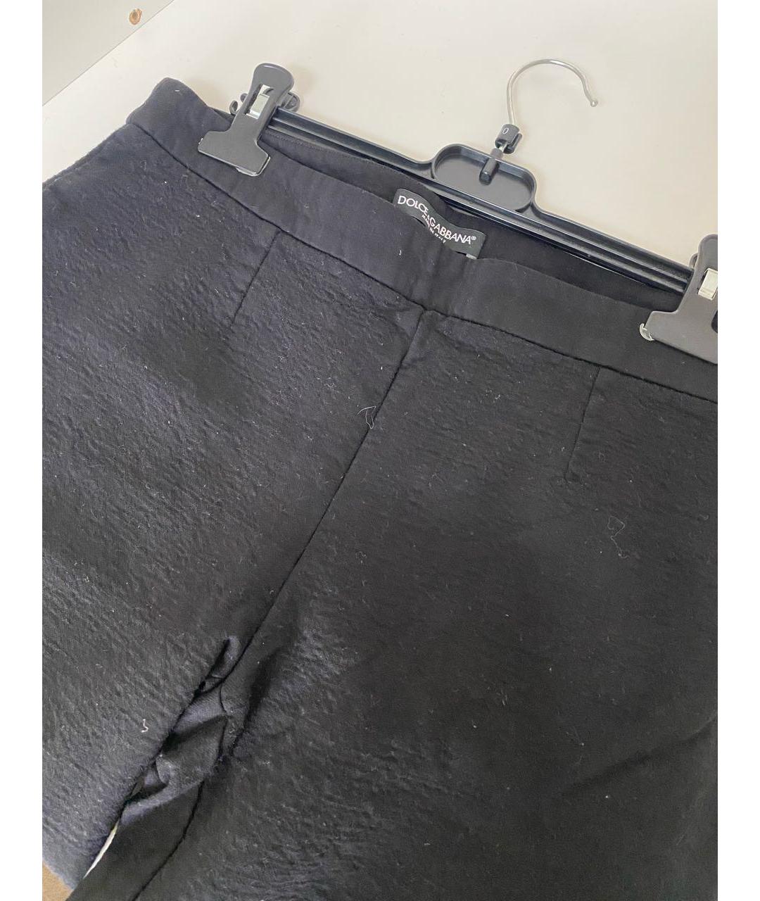 DOLCE&GABBANA Черные шерстяные повседневные брюки, фото 3
