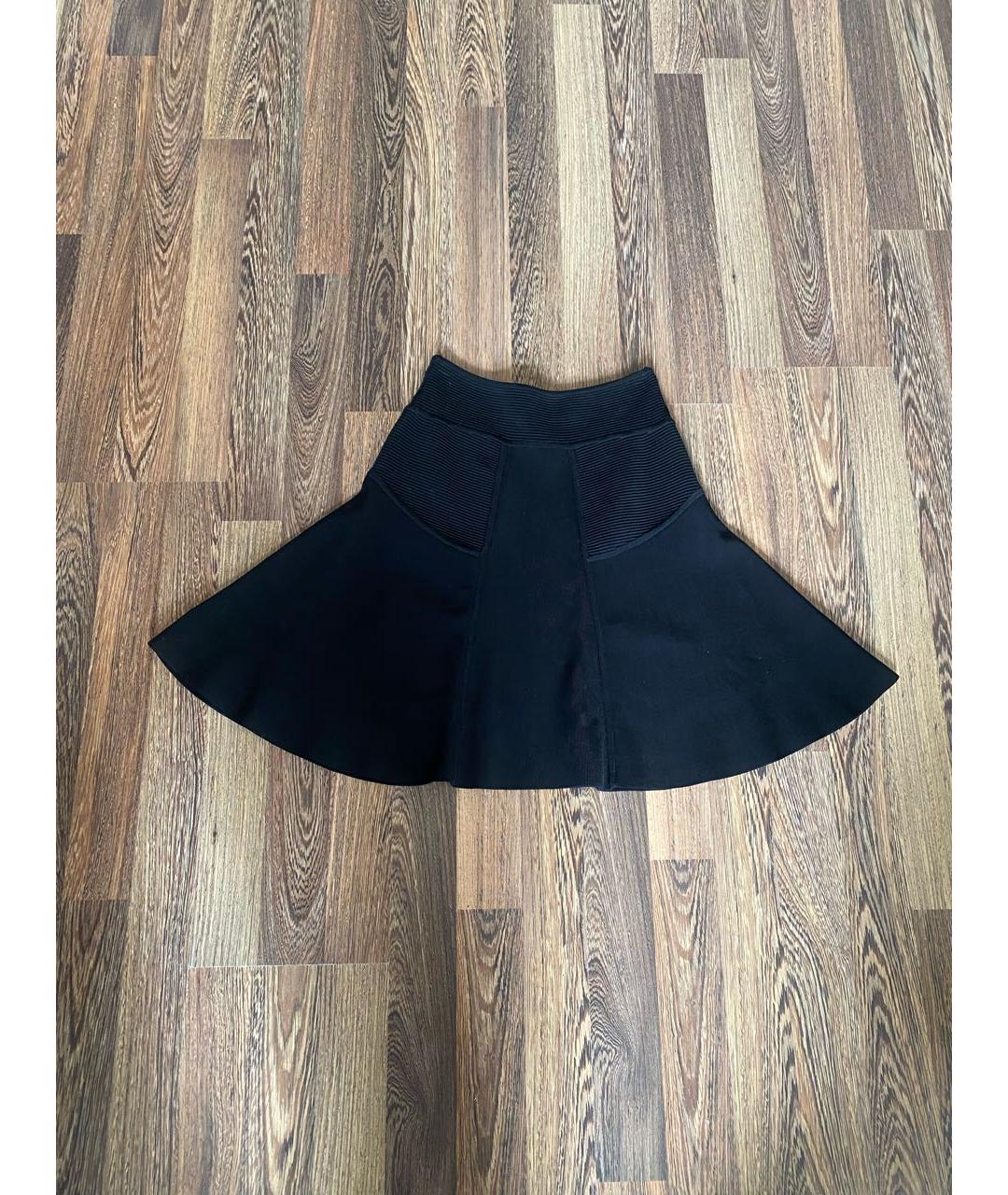 MILLY Черная юбка мини, фото 2