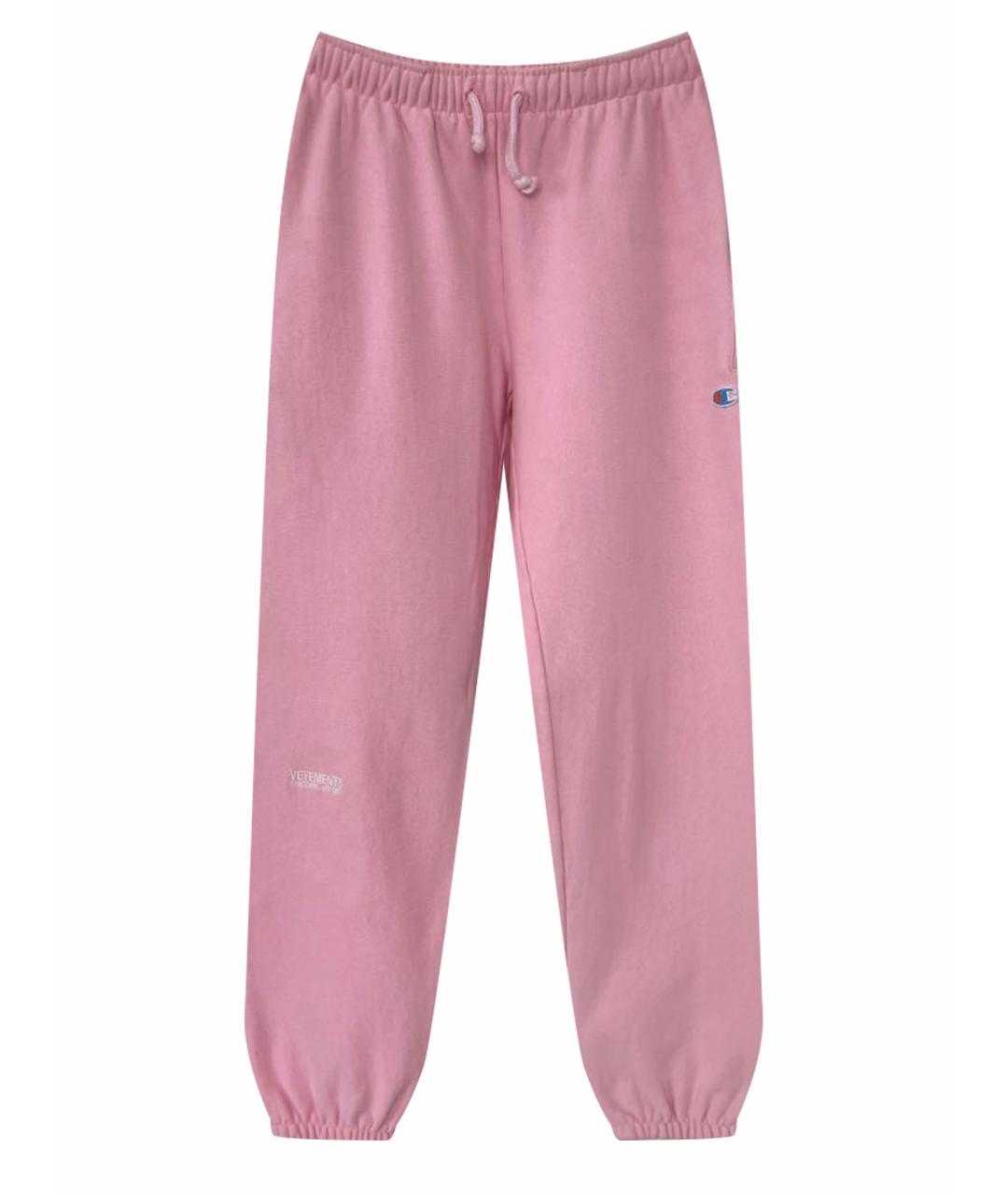 VETEMENTS Розовые хлопковые спортивные брюки и шорты, фото 1