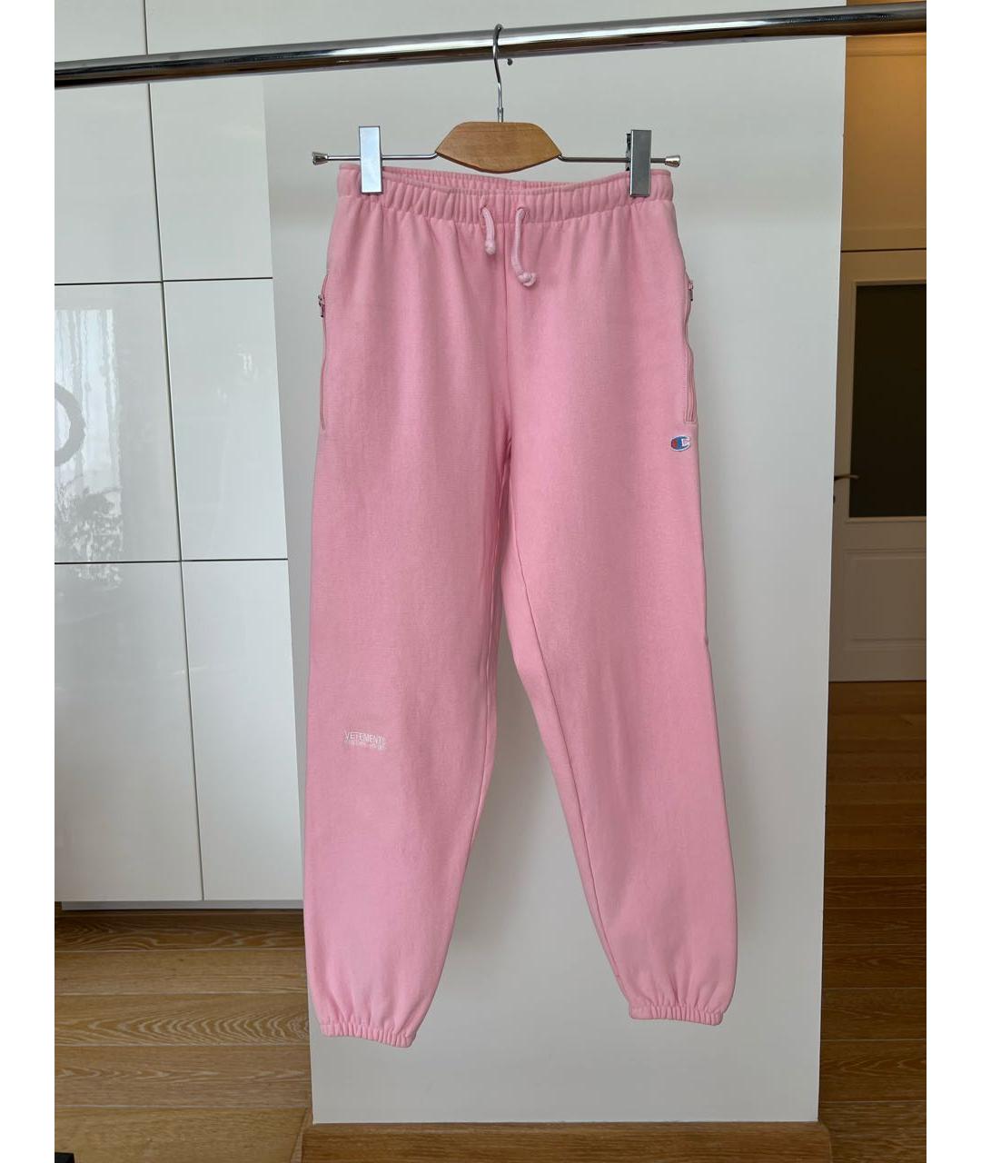 VETEMENTS Розовые хлопковые спортивные брюки и шорты, фото 8