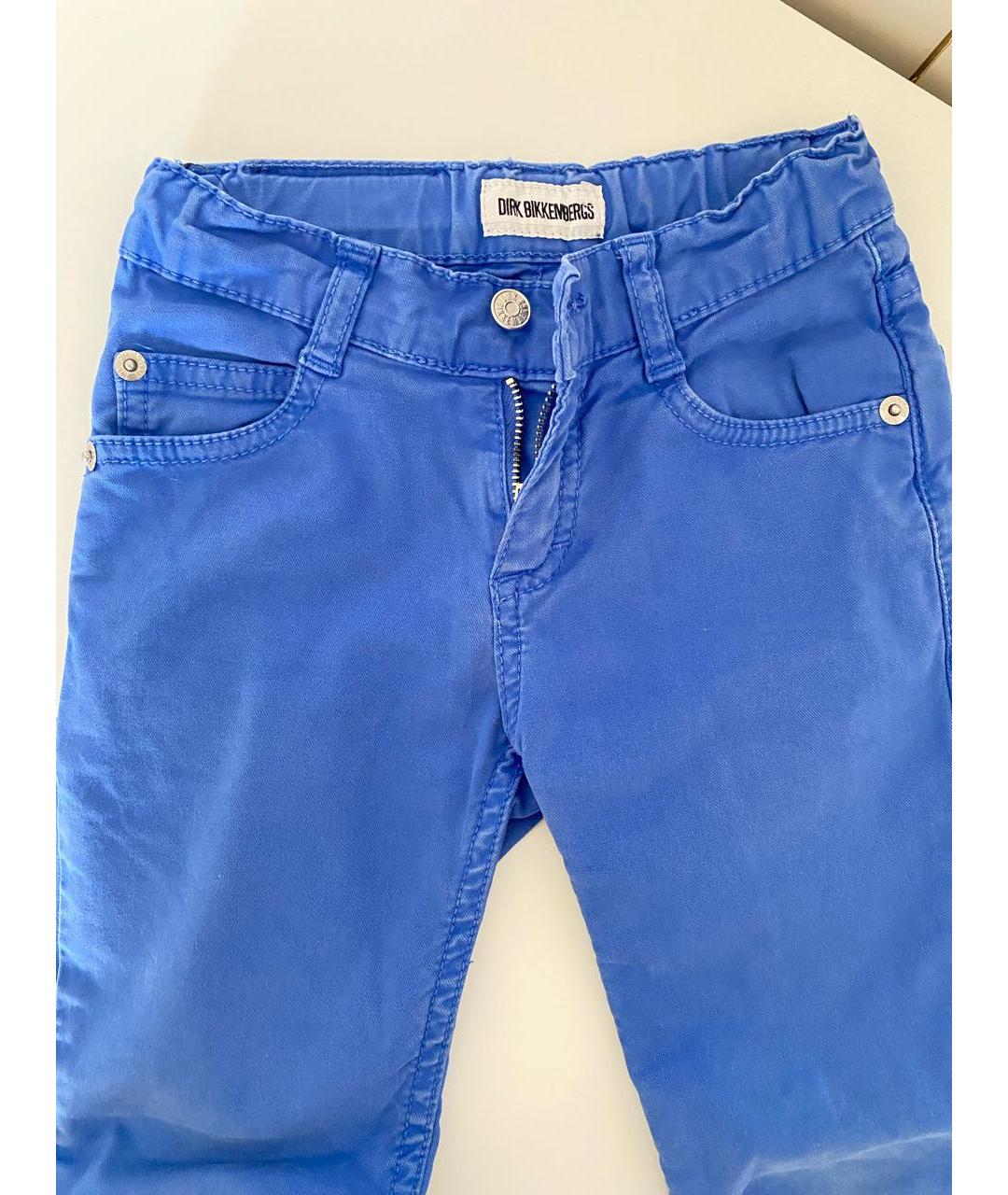 BIKKEMBERGS Синие деним брюки и шорты, фото 4