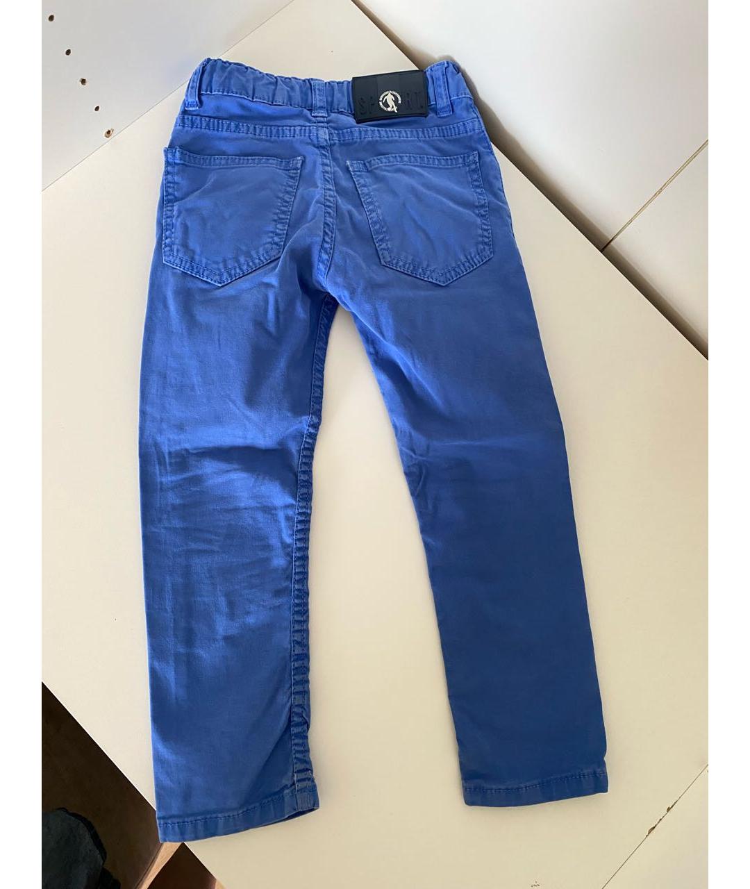 BIKKEMBERGS Синие деним брюки и шорты, фото 2