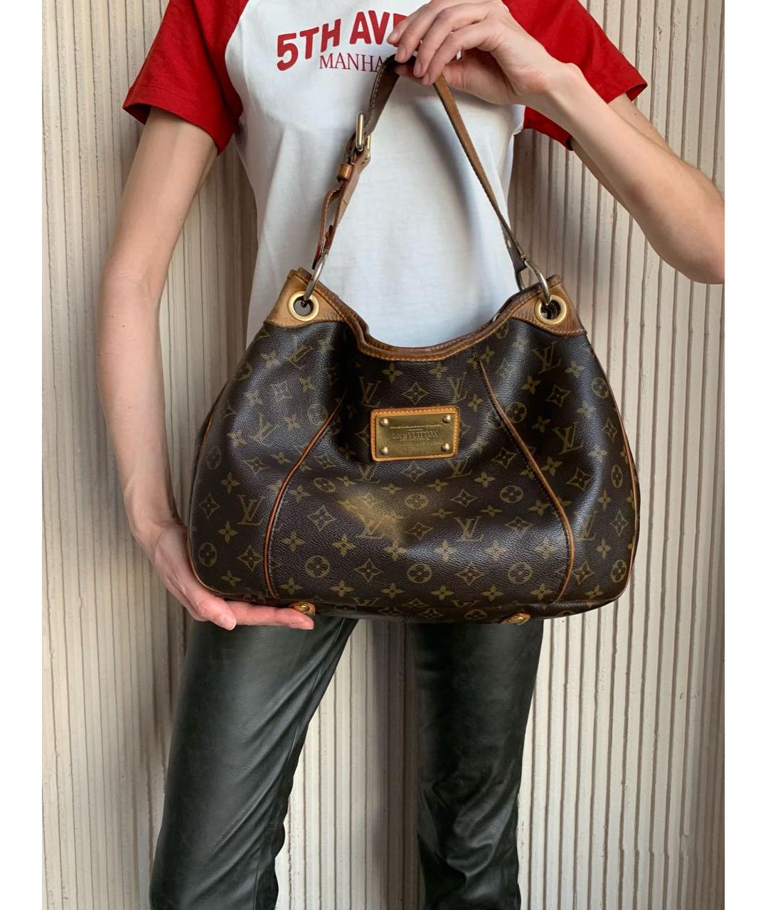 LOUIS VUITTON PRE-OWNED Коричневая сумка тоут, фото 4