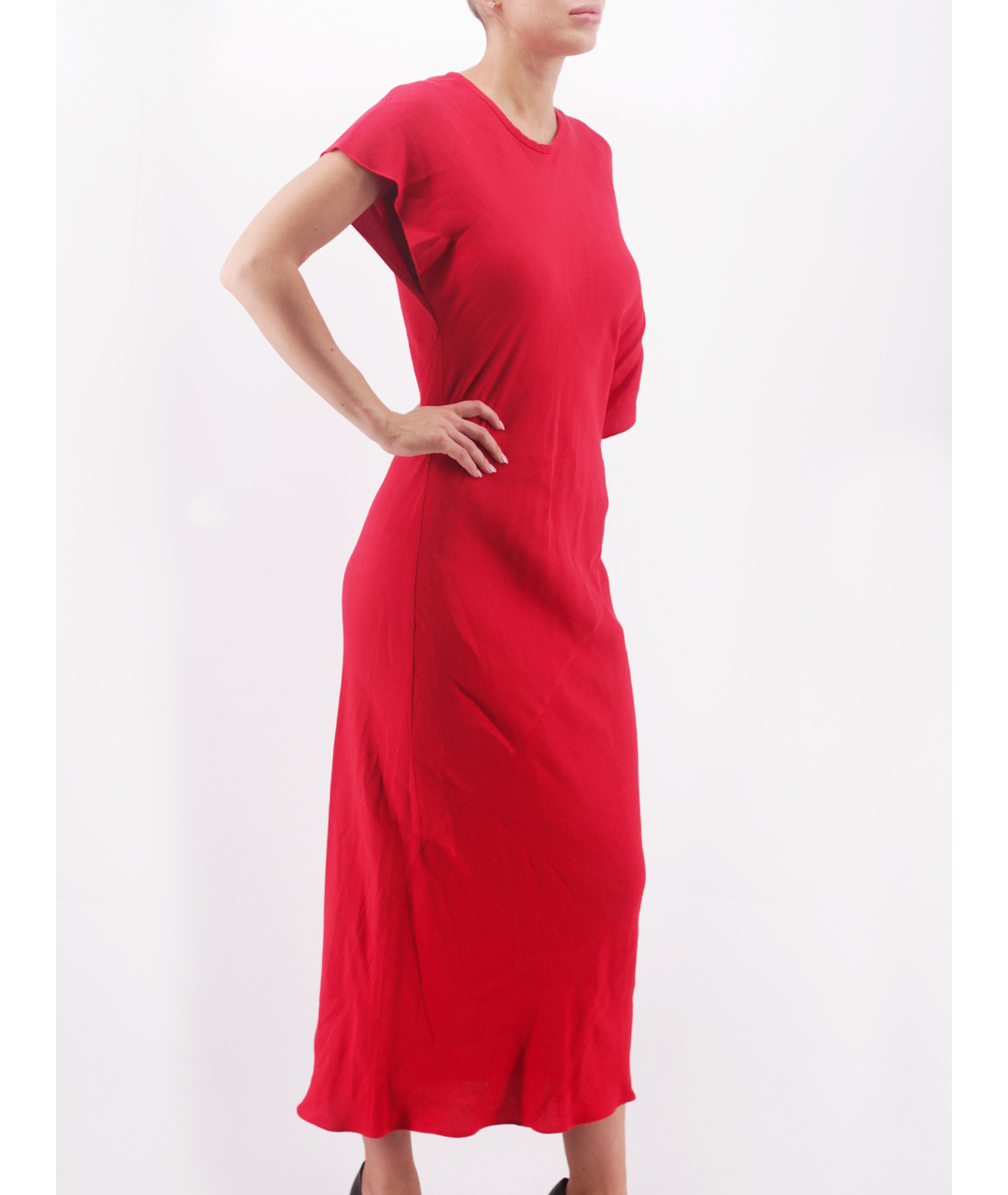 JOSEPH Красное вискозное повседневное платье, фото 2
