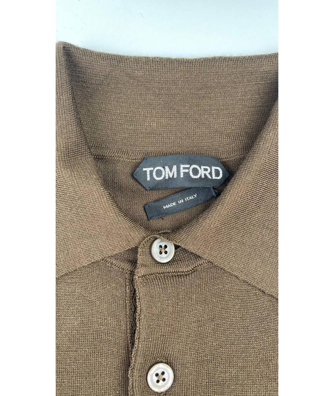 TOM FORD Коричневый шерстяной джемпер / свитер, фото 3