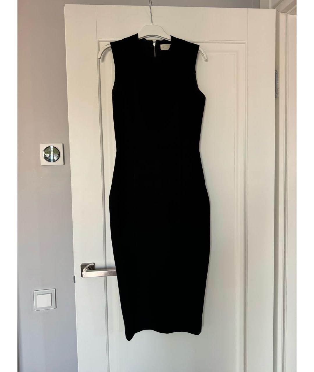 VICTORIA BECKHAM Черное креповое повседневное платье, фото 6