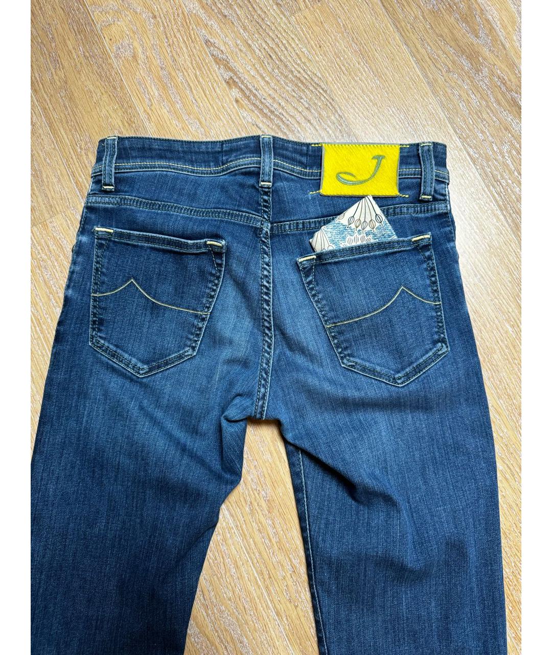 JACOB COHEN Синие хлопко-эластановые джинсы, фото 5