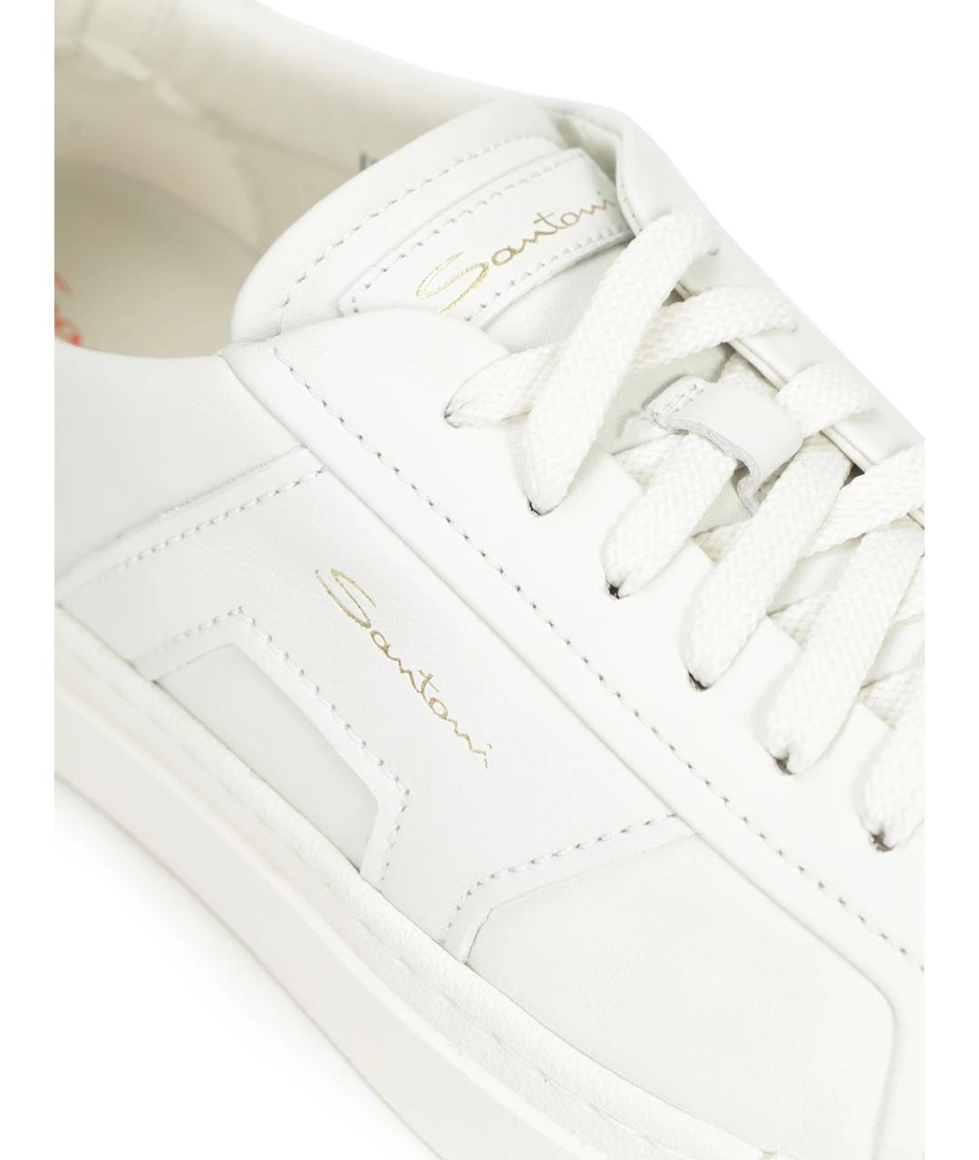 SANTONI Белые низкие кроссовки / кеды, фото 5