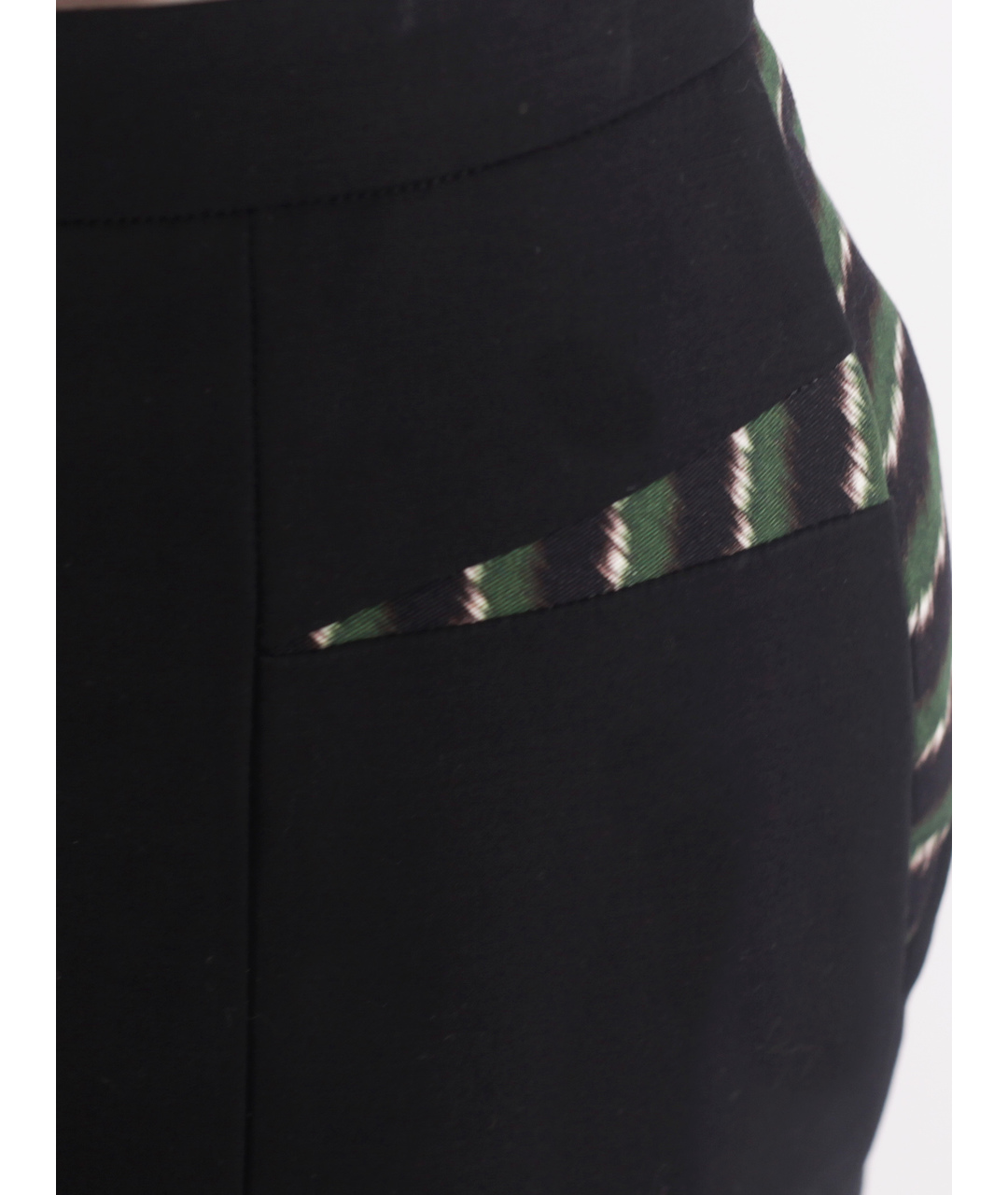 KENZO Черная хлопко-эластановая юбка миди, фото 4