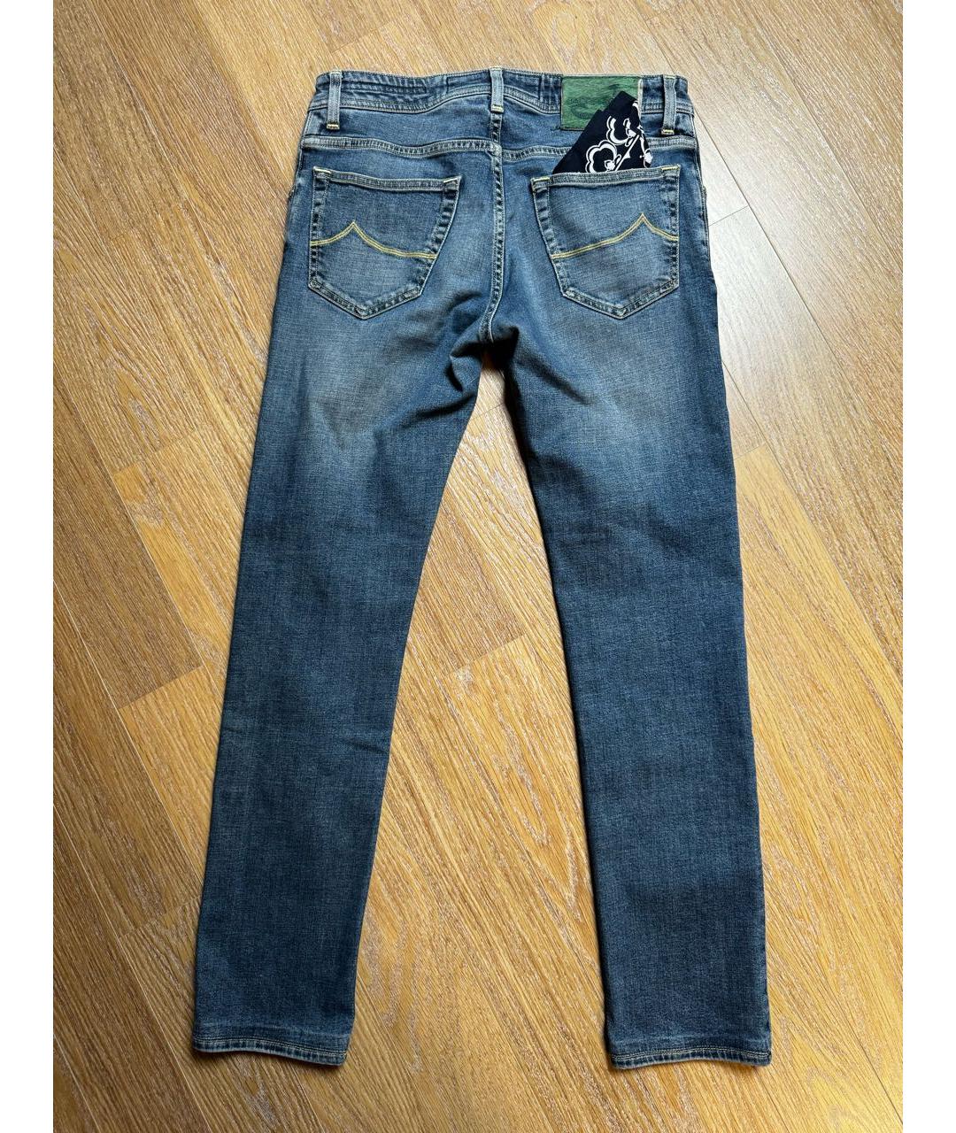 JACOB COHEN Голубые хлопко-эластановые джинсы, фото 4