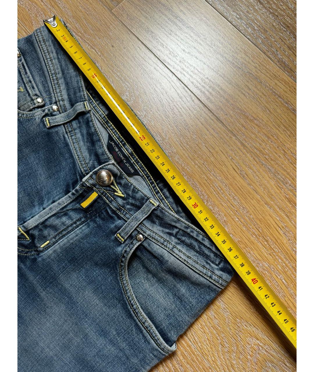 JACOB COHEN Голубые хлопко-эластановые джинсы, фото 6