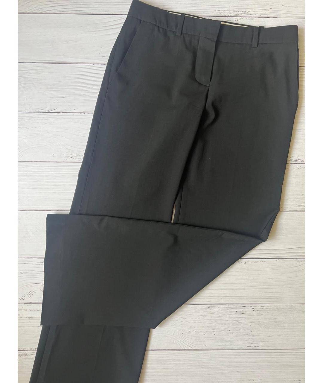CHLOE Черные шерстяные прямые брюки, фото 8