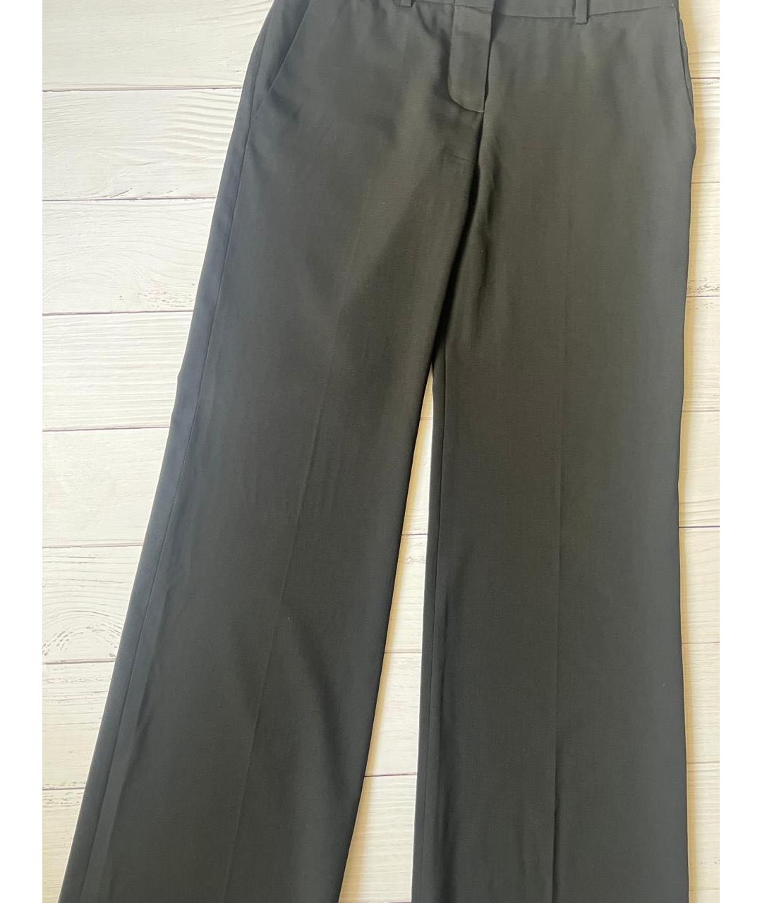 CHLOE Черные шерстяные прямые брюки, фото 7