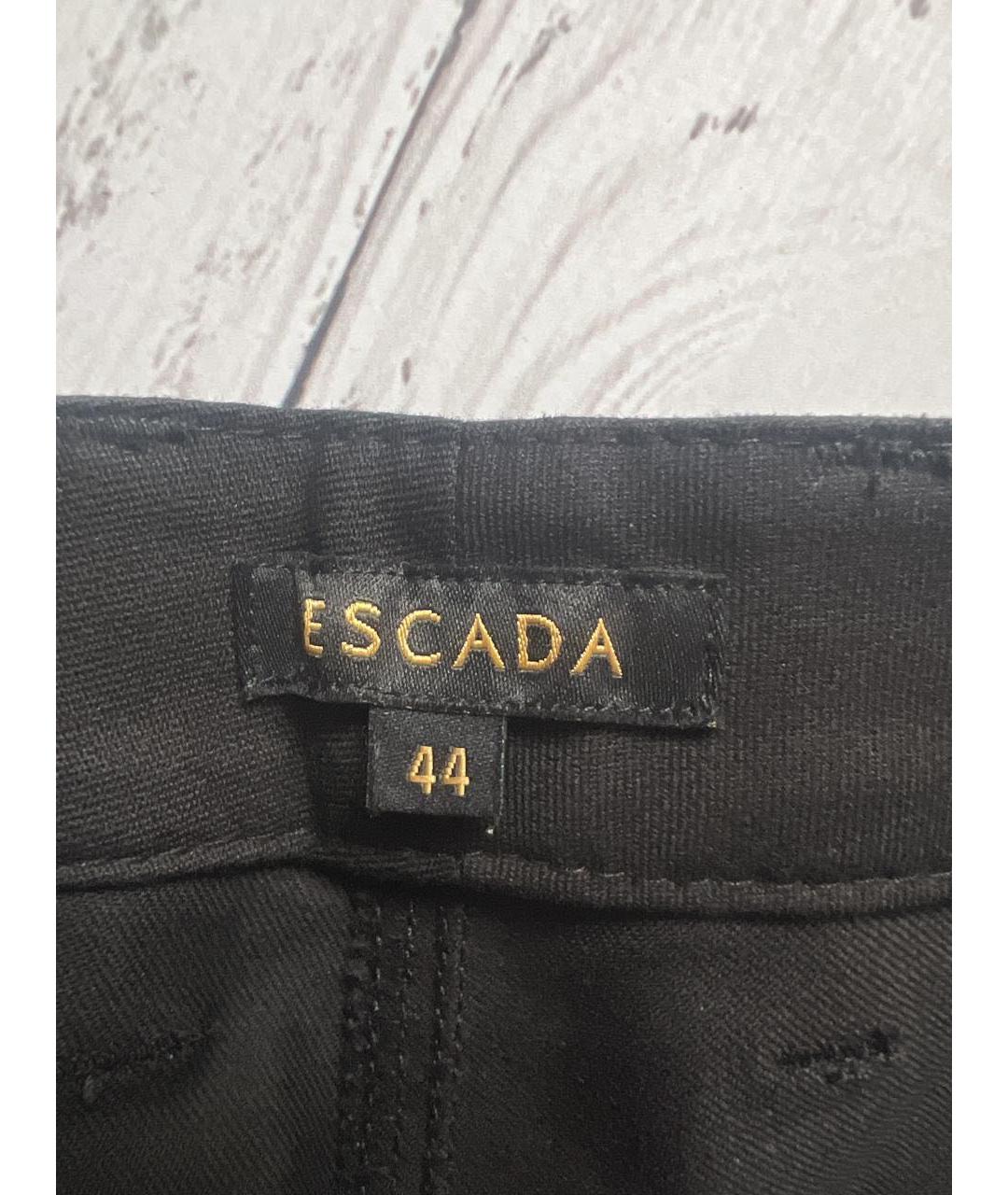 ESCADA Черные хлопковые прямые брюки, фото 6