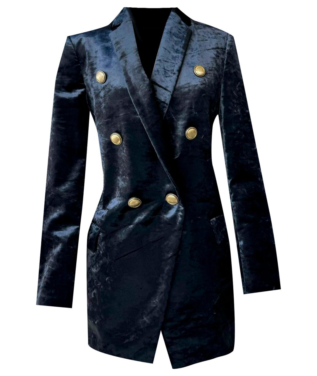 BRUNELLO CUCINELLI Темно-синий бархатный жакет/пиджак, фото 9