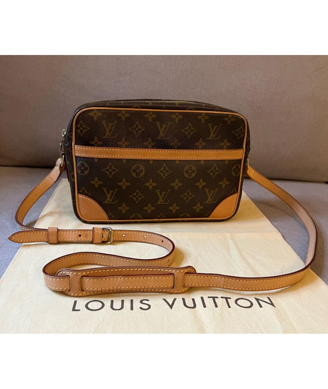 LOUIS VUITTON PRE-OWNED Коричневая сумка через плечо, фото 9