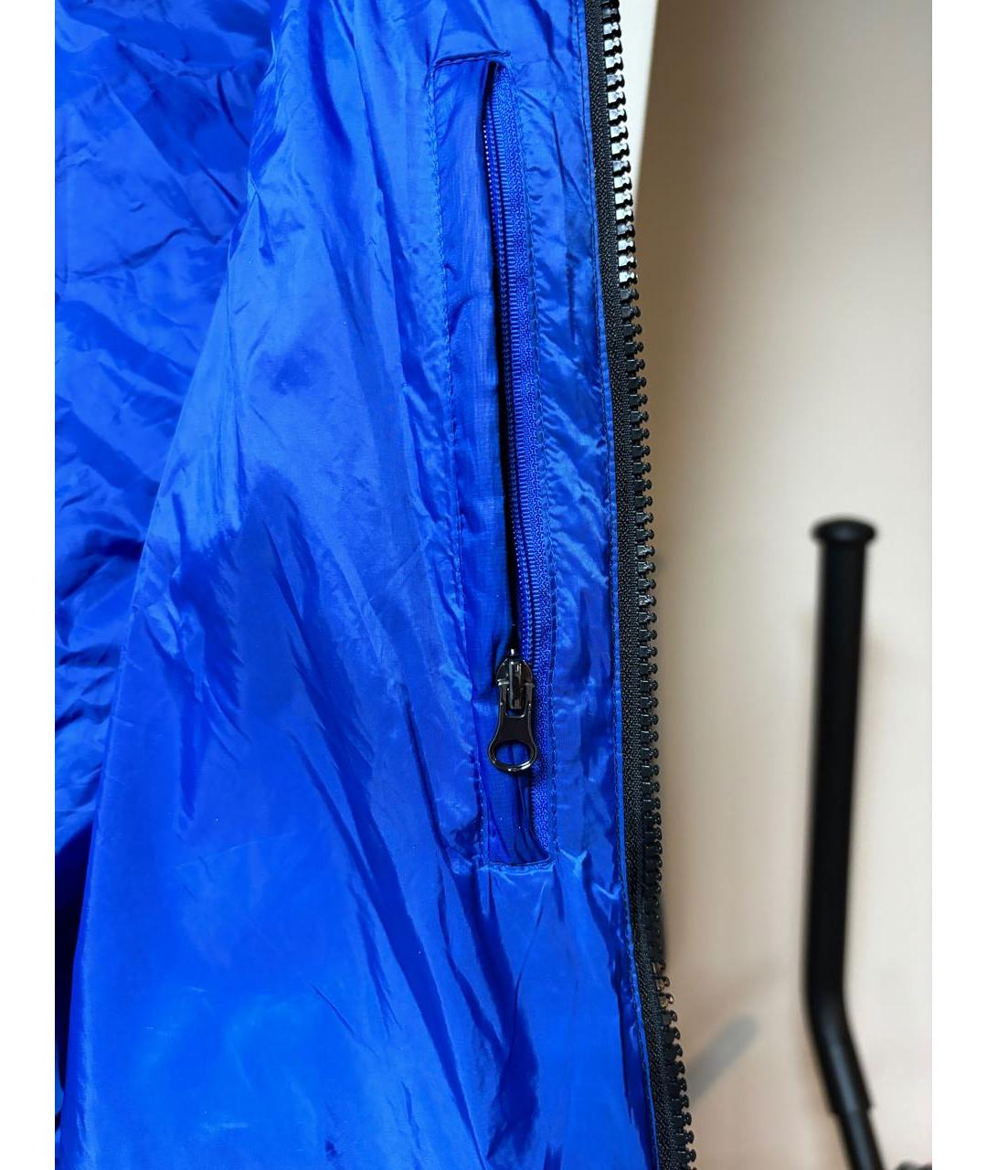 EA7 Темно-синяя полиэстеровая куртка, фото 6
