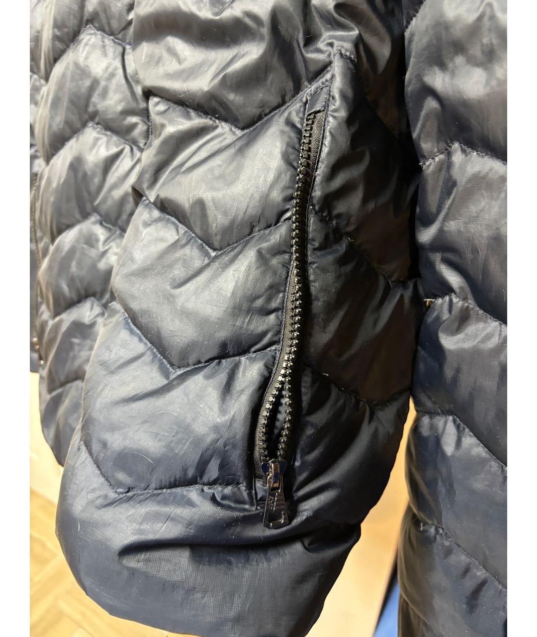 EA7 Темно-синяя полиэстеровая куртка, фото 8
