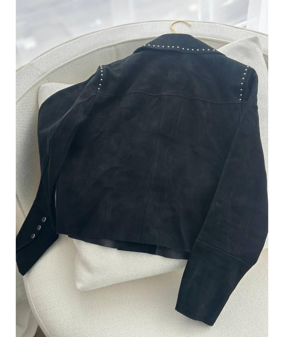 SANDRO Черная замшевая куртка, фото 4