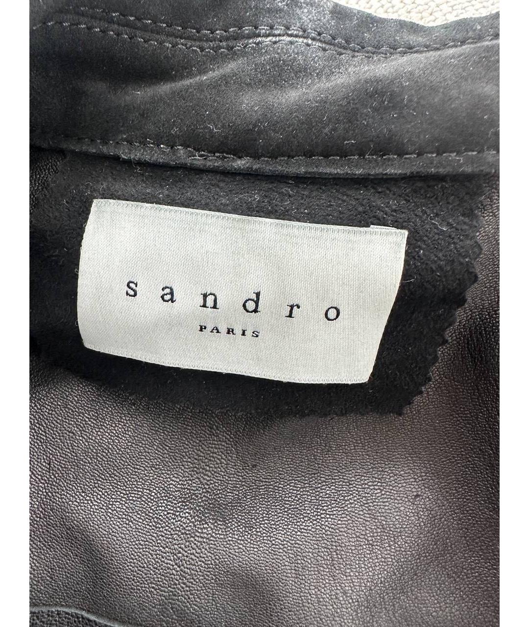 SANDRO Черная замшевая куртка, фото 3