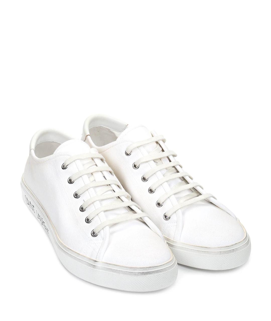 SAINT LAURENT Белые низкие кроссовки / кеды, фото 2